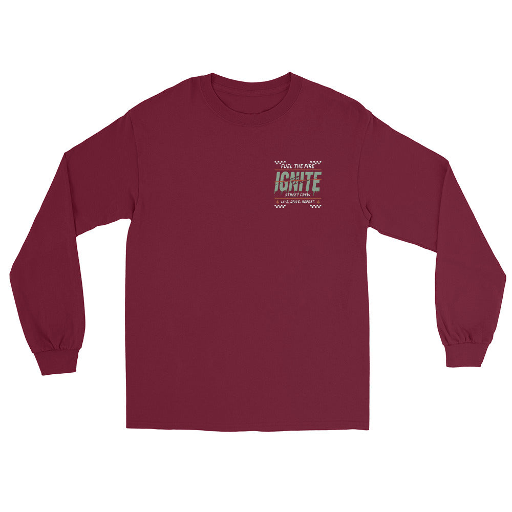 IGNITE Herenshirt met Lange Mouwen, unisex, maroon