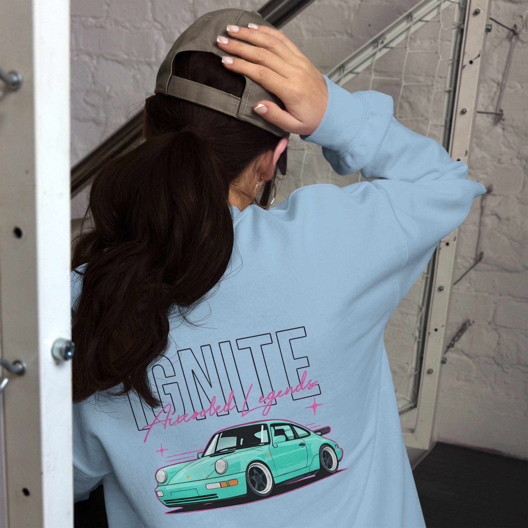 IGNITE Aircooled Legends Unisex Sweater, licht blauw