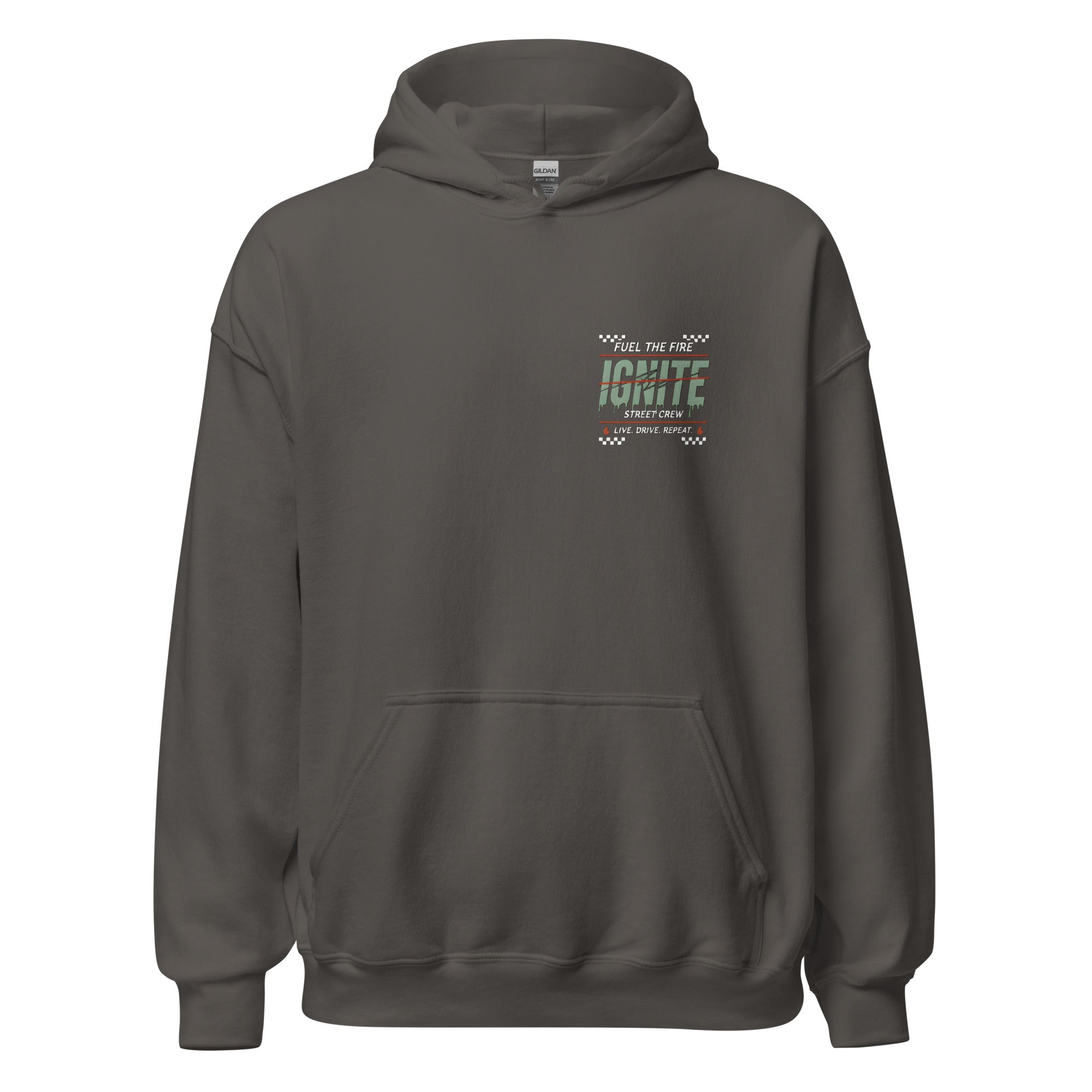 IGNITE Fuel the Fire Unisex Hoodie, houtskool