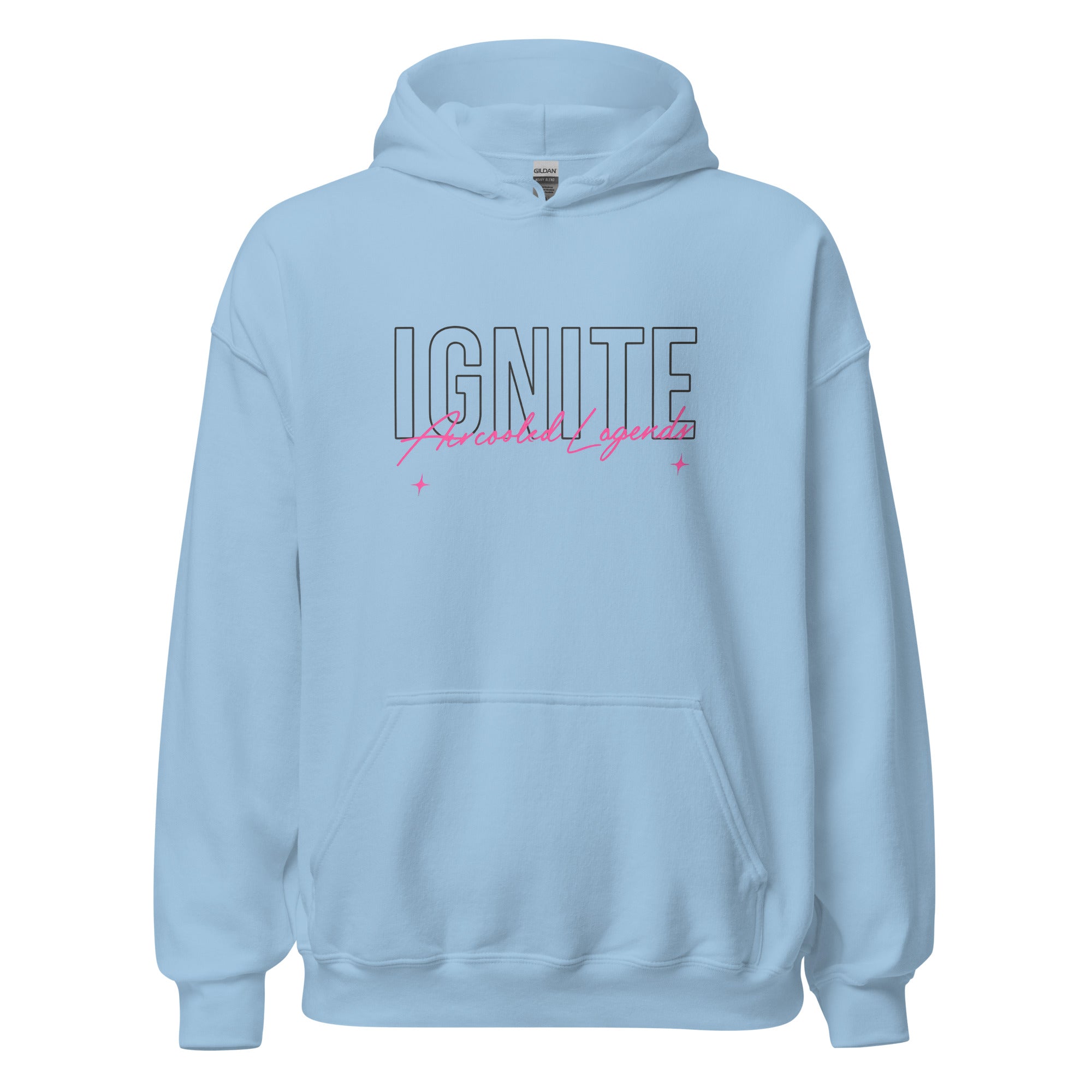 IGNITE Aircooled Legends Unisex Hoodie, licht blauw