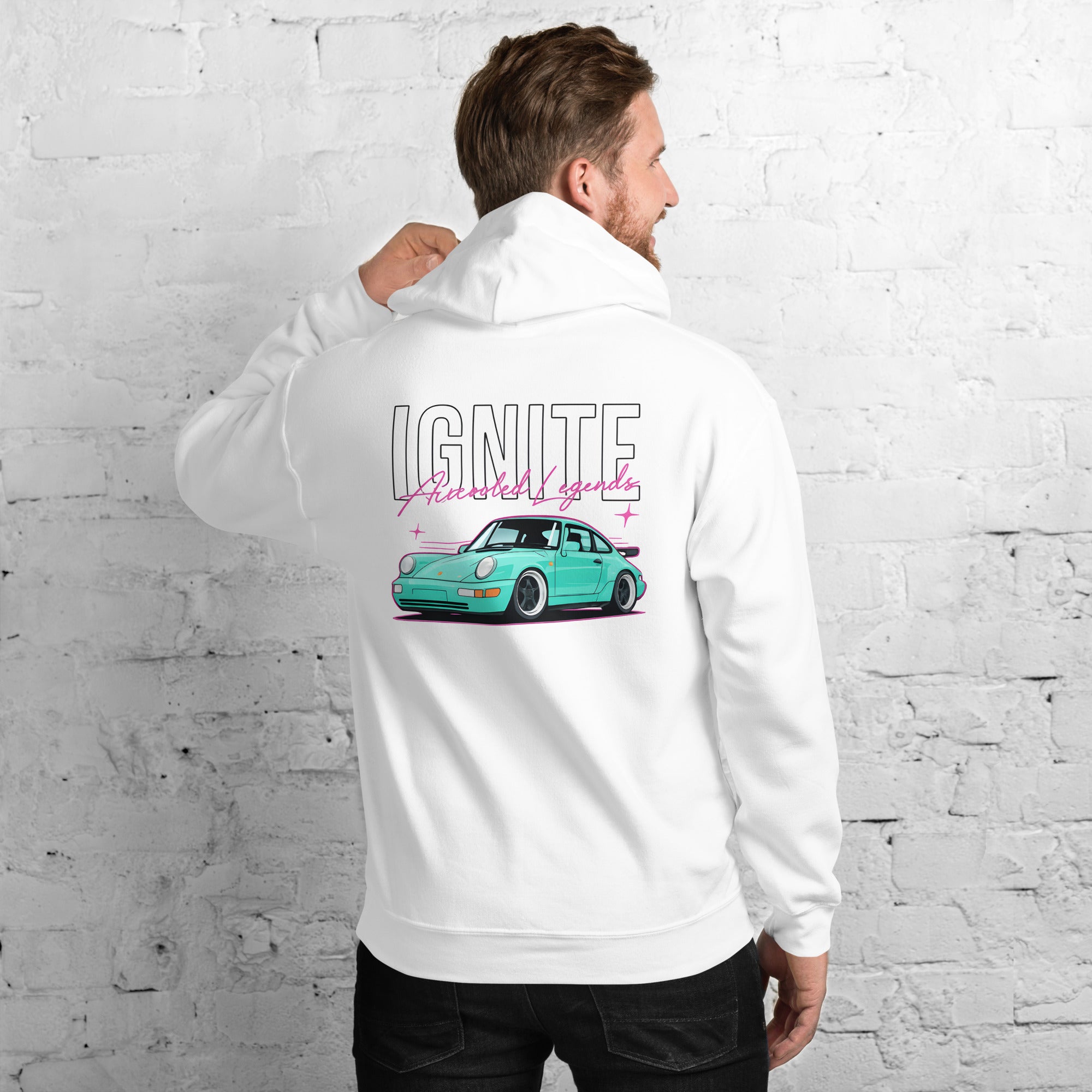 IGNITE Aircooled Legends Unisex Hoodie, wit