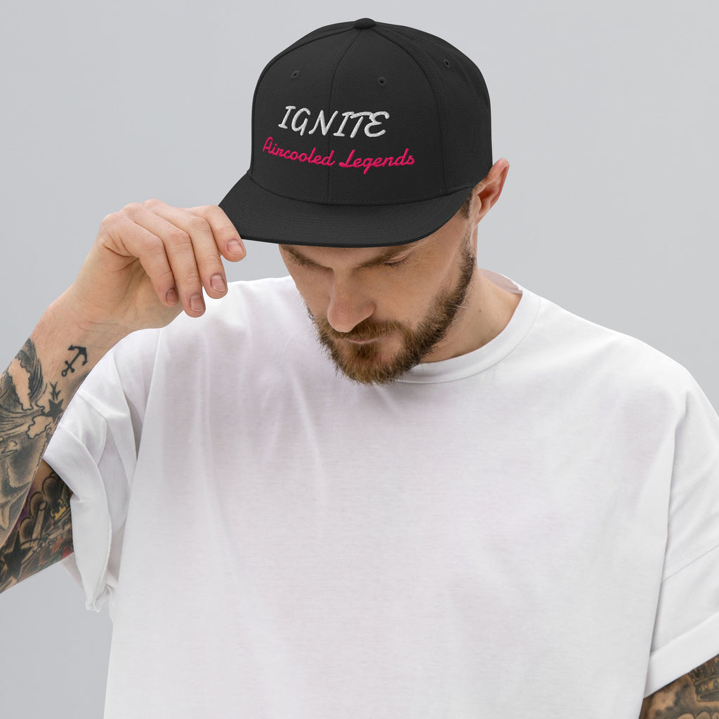 IGNITE Aircooled Legends Unisex Snapback Pet, zwart