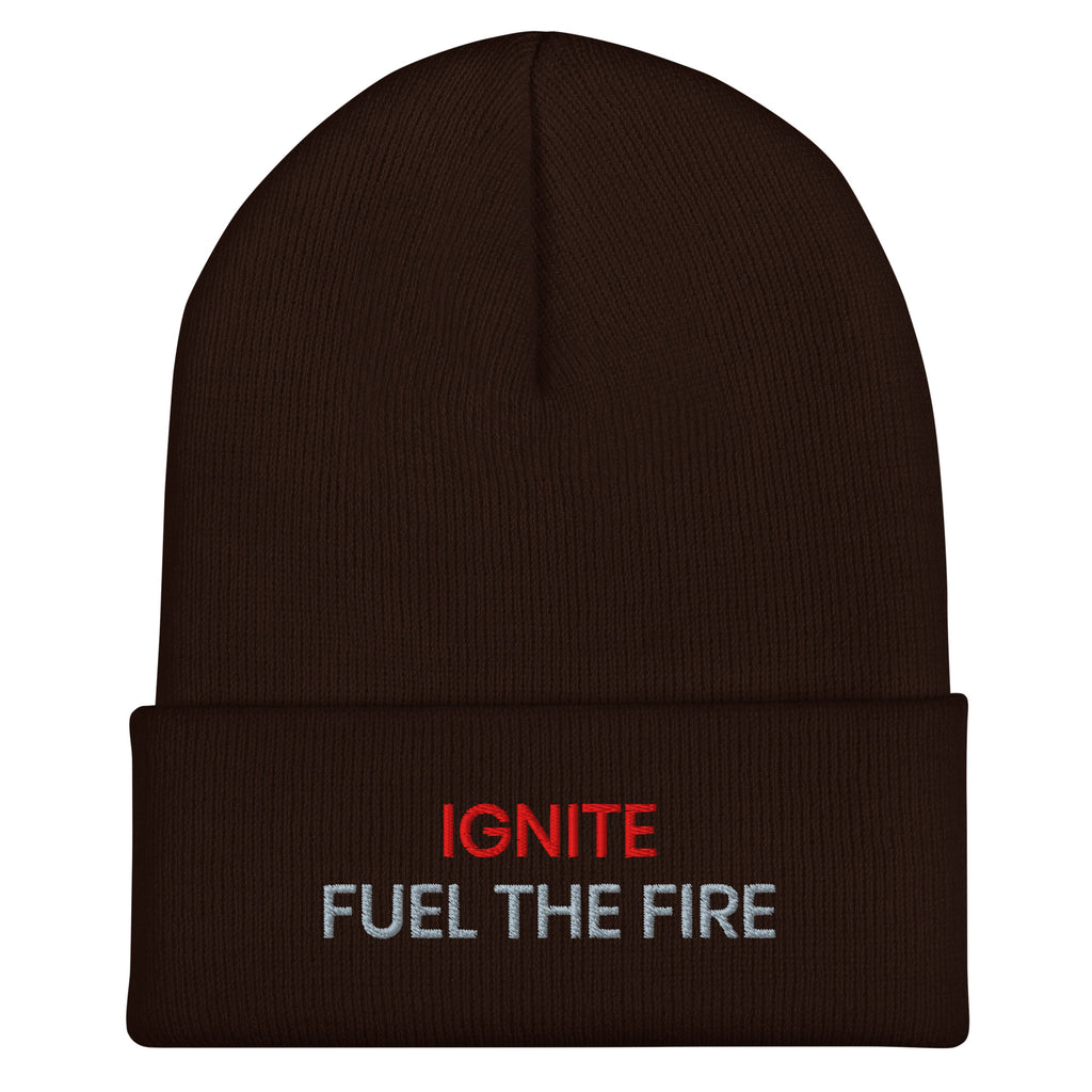 IGNITE Fuel the Fire Unisex Beanie, bruin