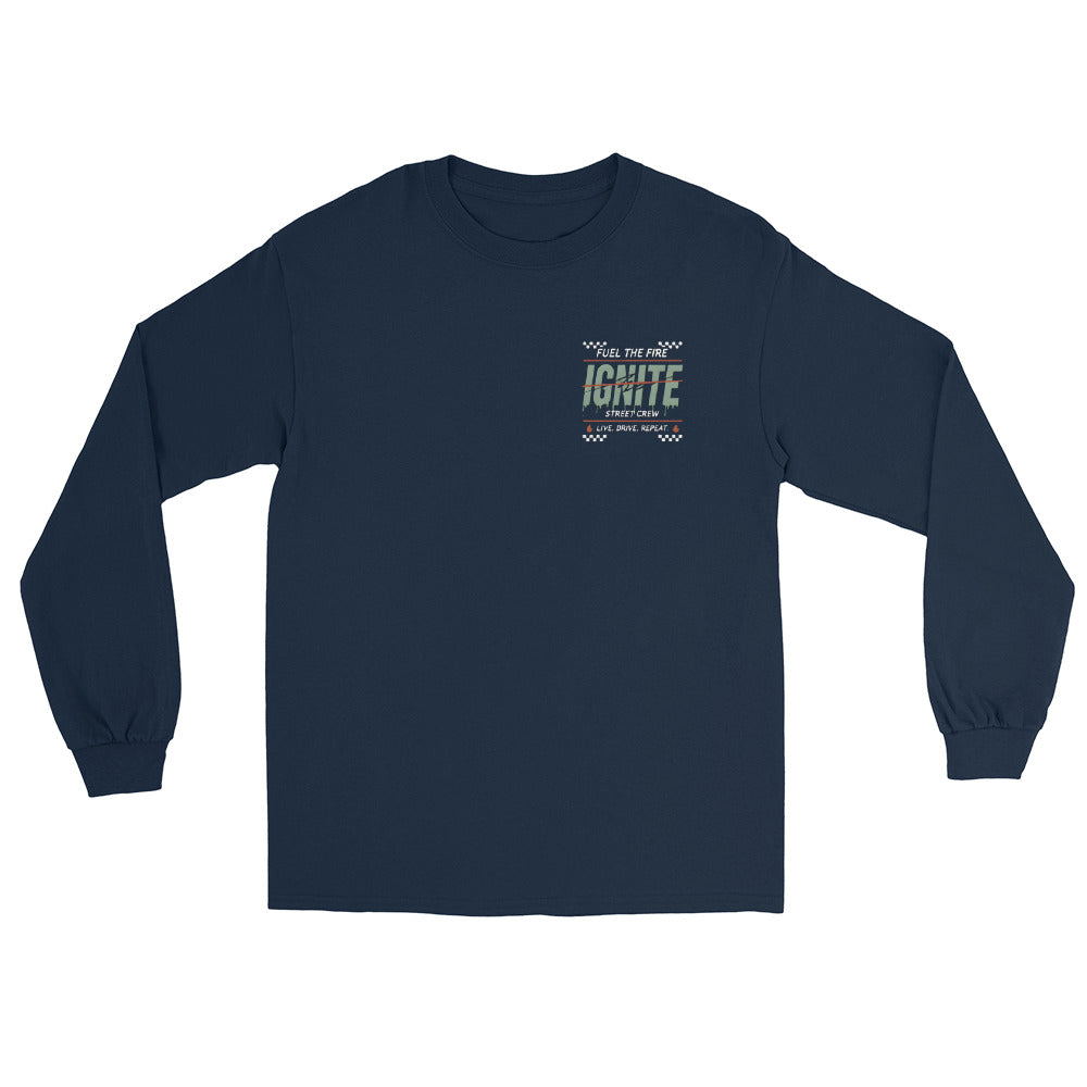 IGNITE Herenshirt met Lange Mouwen, unisex, navy