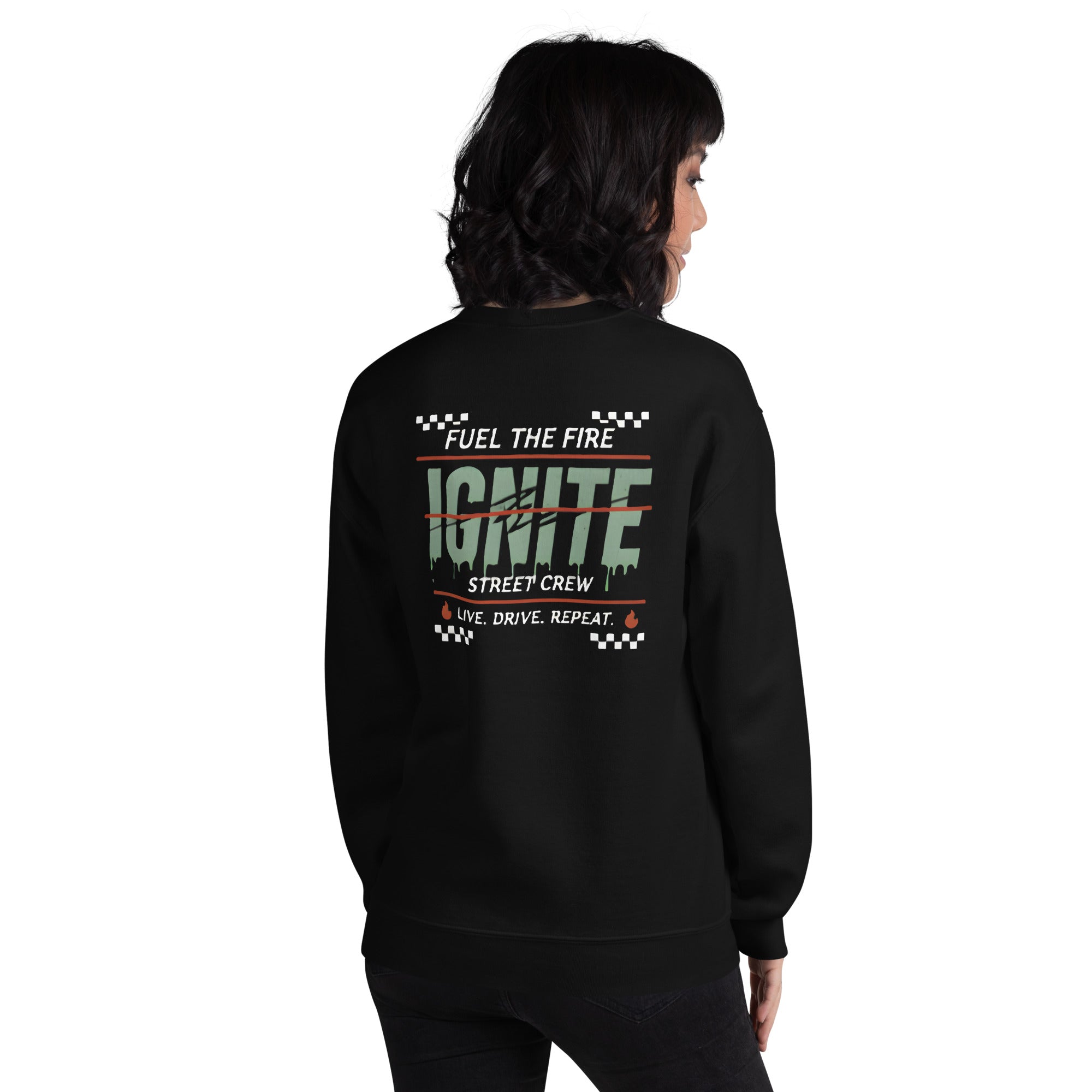 IGNITE Fuel The Fire Unisex Sweater, zwart