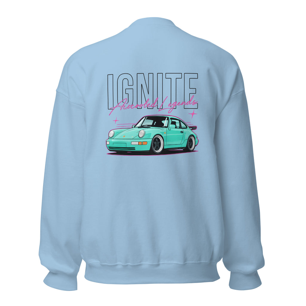 IGNITE Aircooled Legends Unisex Sweater, licht blauw