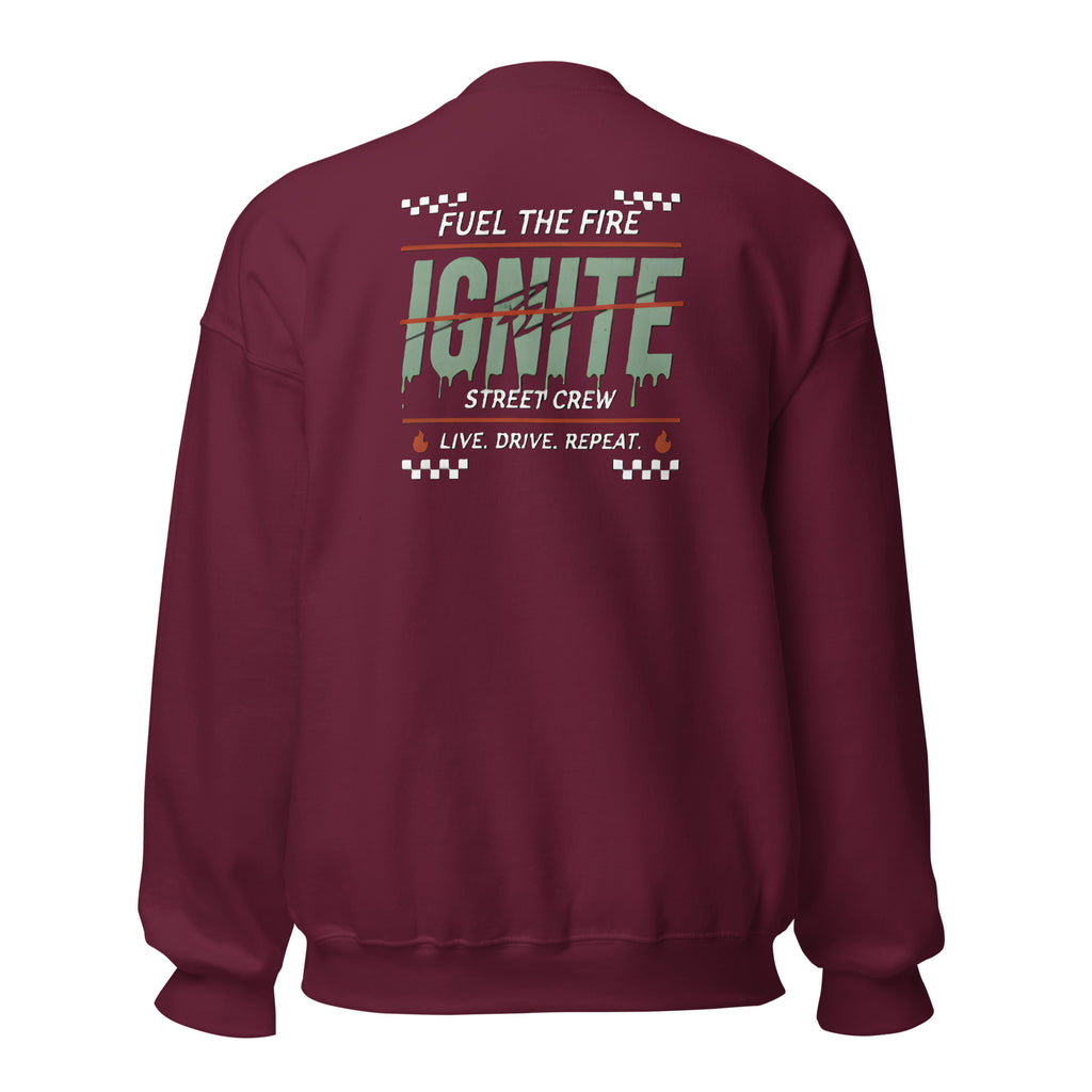 IGNITE Fuel The Fire Unisex Sweater, maroon