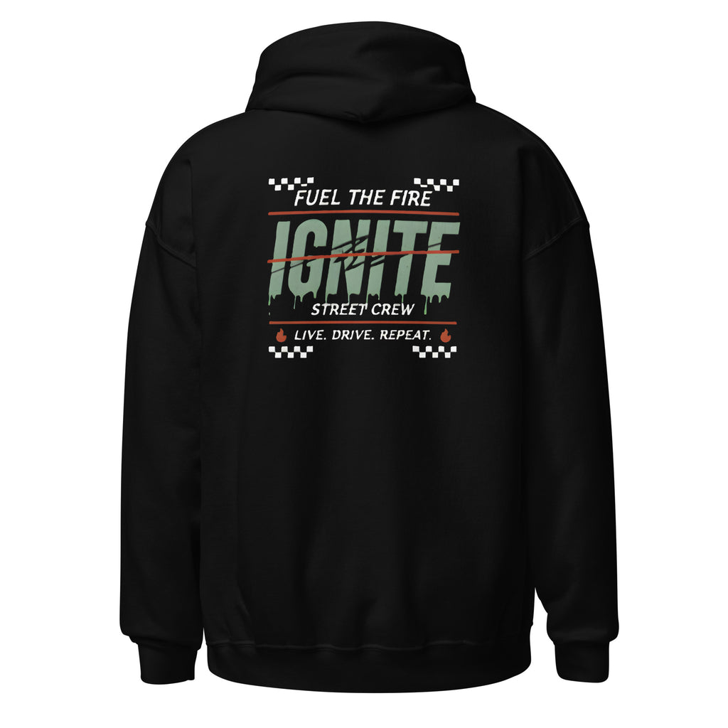 IGNITE Fuel the Fire Unisex Hoodie, zwart