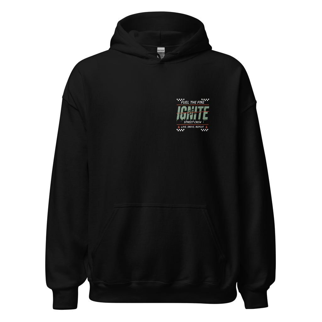 IGNITE Fuel the Fire Unisex Hoodie, zwart