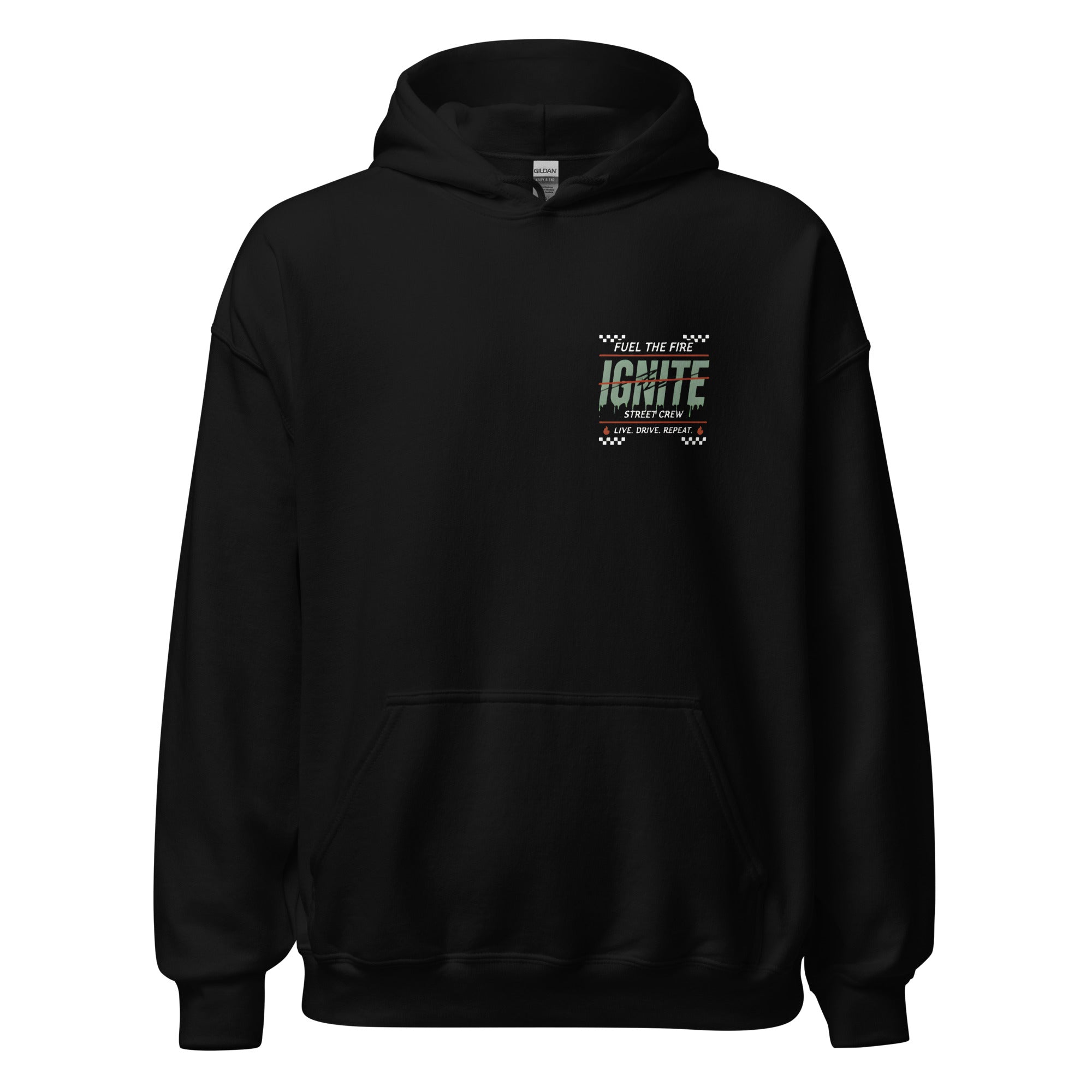 IGNITE Fuel the Fire Unisex Hoodie, zwart