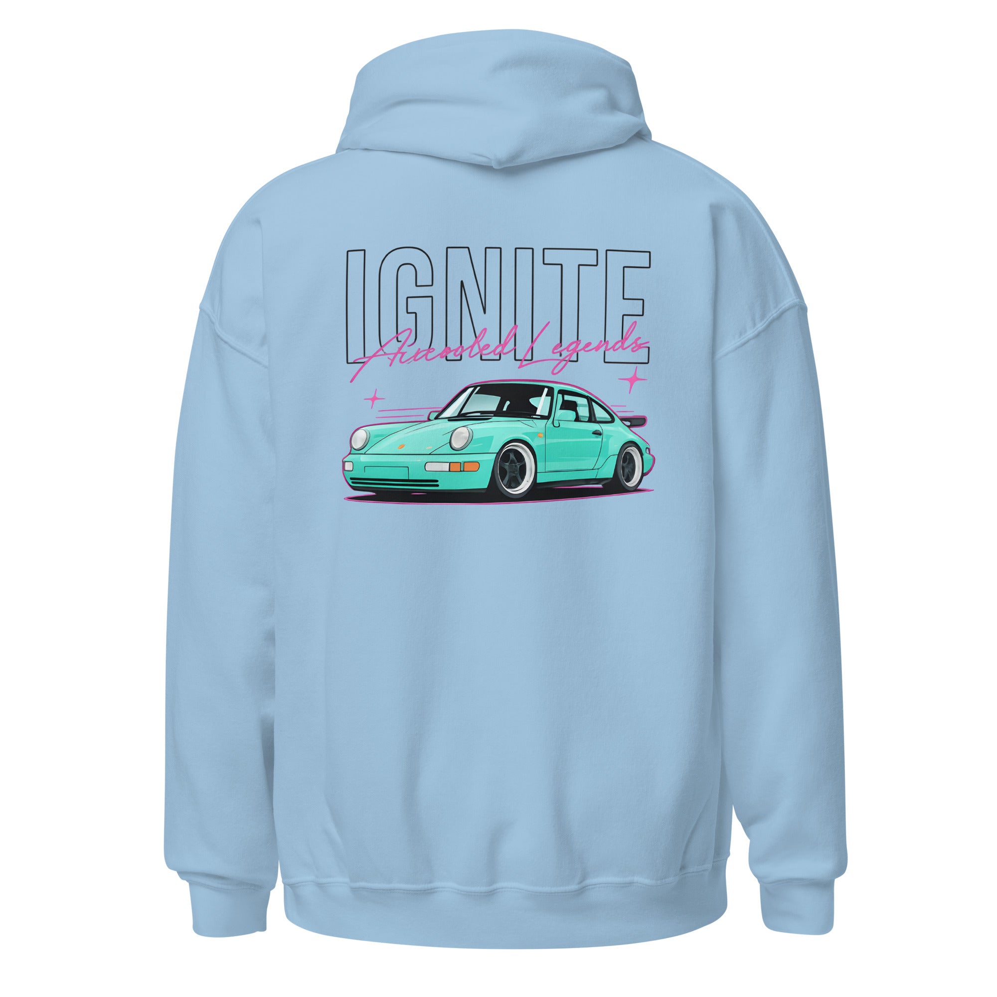 IGNITE Aircooled Legends Unisex Hoodie, licht blauw