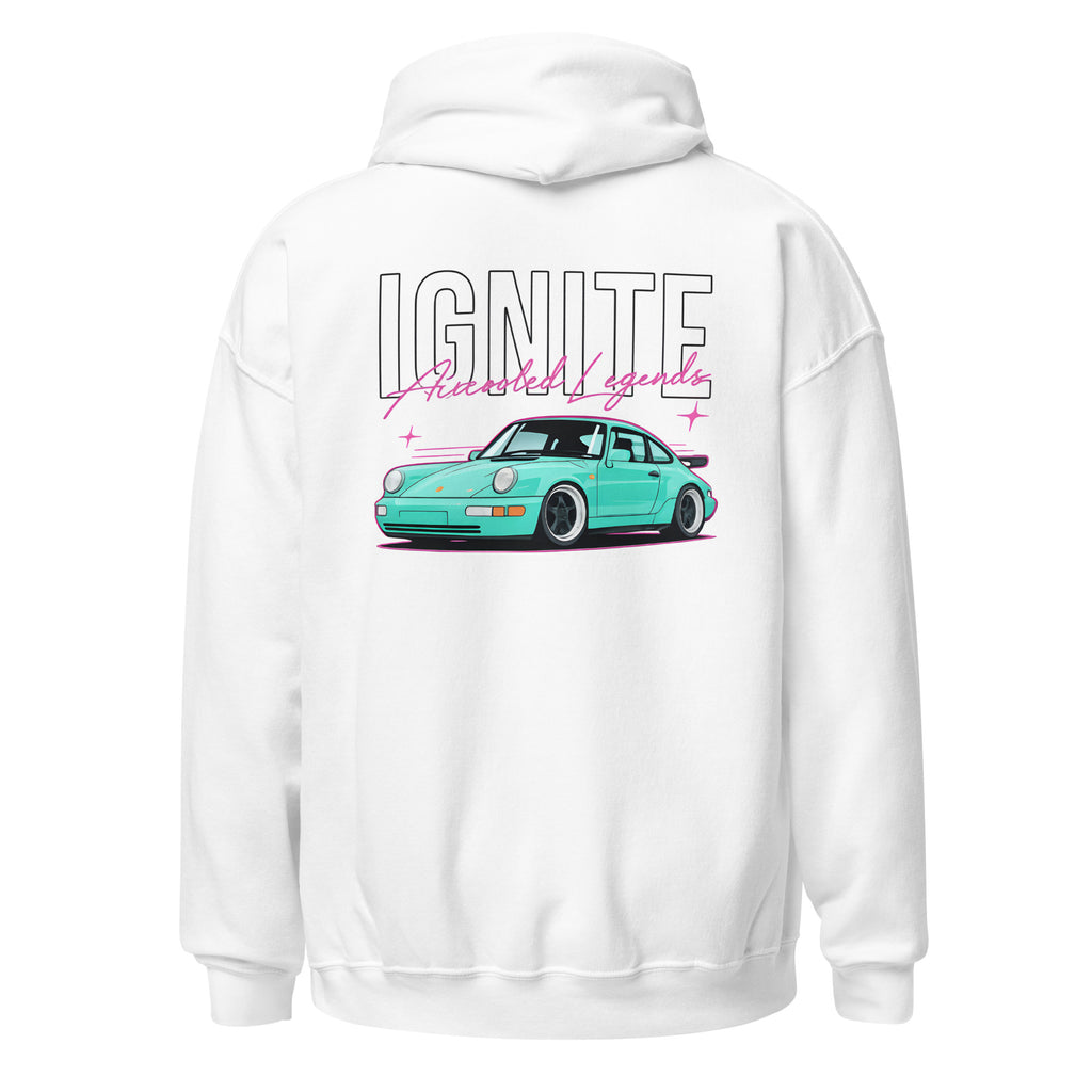 IGNITE Aircooled Legends Unisex Hoodie, wit